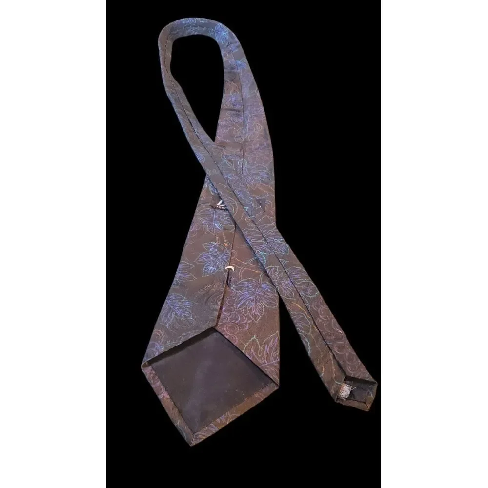 D'EM CRAZY The Winery Vintage 90s 1993‎ Tie Necktie Grapes Wine Black